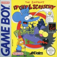 Itchy and Scratchy Miniature Golf Madness box art for GameBoy
